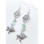 Boucles d'oreilles en perles en cristal à perles à motif tortues pour femme 