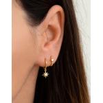 Boucles d'oreilles argentées en or en argent 18 carats 