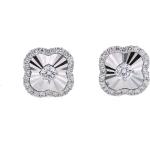 Boucles D'oreilles Diamant - Or 18 Carats: 1.69 Gr -Diamant: 0.29 Carat Qualité Hsi