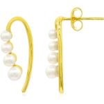 Boucles d'oreilles blanches en argent à perles en argent pour femme en promo 