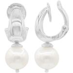 Boucles d'oreilles Juwelo blanches en argent à perles en argent pour femme en solde 
