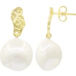 Boucles d'oreilles Juwelo blanches en argent à perles en argent pour femme en promo 