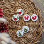 Boucles d'oreilles pendantes pour fêtes de Noël en argile pour femme 
