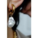 Boucles d'oreilles pendantes en or à perles 18 carats baroques & rococo pour femme 