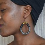 Boucles d'oreilles créoles style ethnique pour femme 