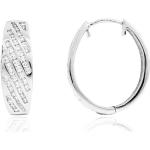 Boucles d'oreilles Juwelo blanches en diamant 18 carats pour femme en promo 