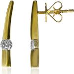 Boucles d'oreilles blanches en or jaune en diamant 18 carats pour femme en promo 