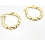 Boucles d'oreilles dorées en or créoles 14 carats fait main pour femme 
