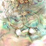Boucles d'oreilles en perles dorées en métal à perles look casual pour femme 