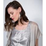 Boucles d'oreilles en or argentées en laiton finition mate look fashion pour femme 