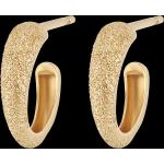 Boucles d'oreilles Edenly jaunes en or jaune créoles 18 carats pour femme en promo 