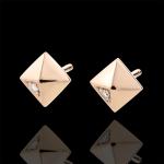 Boucles d'oreilles Edenly Génèse roses en or rose en diamant 18 carats pour femme en promo 