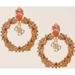 Boucles d'oreilles Guess Marciano orange en argent à perles en argent 18 carats pour femme 