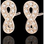 Boucles d'oreilles Edenly Infini roses en or rose en diamant 18 carats pour femme en promo 