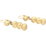 Boucles d'oreilles pendantes en or 14 carats look vintage pour femme 