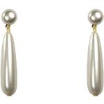 Boucles d'oreilles pendantes blanches à perles classiques pour femme 