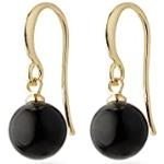 Boucles d'oreilles en perles Pilgrim noires en acier finition polie classiques pour femme 