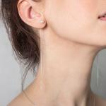 Boucles d'oreilles argentées en argent à clous en argent pour femme 