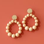 Boucles d'oreilles à perles fantaisies style bohème pour femme 