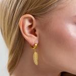 Boucles d'oreilles pendantes en or 18 carats pour femme 