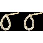 Boucles d'oreilles Edenly jaunes en or jaune en diamant 18 carats pour femme en promo 