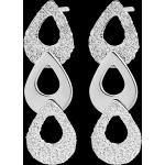 Boucles d'oreilles pendantes Edenly blanches 9 carats pour femme en promo 