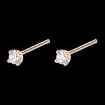 Boucles d'oreilles Edenly en or rose en diamant 18 carats pour femme en promo 