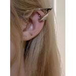 Boucles d'oreilles argentées en cristal en argent look Punk pour femme 