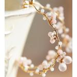 Boucles d'oreilles en perles de mariage rose pastel à perles pour femme 