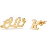 Boucles d'oreilles dorées en or en argent 18 carats pour femme 