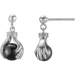 Boucles d'oreilles Jourdan argentées en argent à perles en argent classiques pour femme 