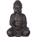 Statuettes en bronze en pierre à strass à motif Bouddha de 25 cm 