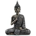 Statuettes Pajoma grises en résine à motif Bouddha 