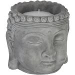 Bougies Atmosphera en ciment à motif Bouddha de 13 cm 