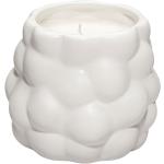 Bougies parfumées blanches à fleurs en céramique de 13 cm 