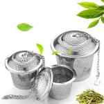 Boules à thé gris acier en acier inoxydables 