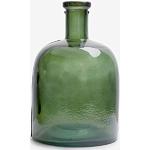 Bouteille Large en Verre Recyclé Uni - Verseuse en Verre Artisanat Style Méditerranéen Décoration de la Maison, Vase (Vert Olive)