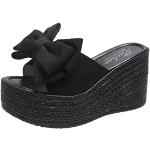 Sandales noires en cuir en cuir Pointure 38 look fashion pour femme 