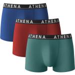 Boxers Athena rouges en coton en lot de 3 Taille XL pour homme en promo 