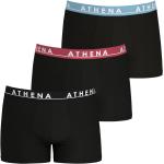 Boxers Athena noirs en coton en lot de 3 Tailles uniques pour homme 