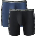 Boxers longs bleus en coton en lot de 2 Taille 3 XL classiques pour homme en promo 