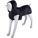 BOXEUR DES RUES Dog Collection Manteau imperméable pour Chien avec Capuche Amovible Unisexe – Adulte, Noir, 43 cm
