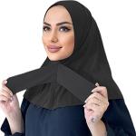 Hijabs saison été noirs en mousseline look fashion pour femme 