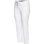 BP 1766-686-0021-10n Pantalon coupe ajustée en tissu extensible pour femme, 48% coton, 48% polyester, 4% élastoléfine, blanc, taille 10N