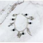 Bracelets de perles gris plomb à perles personnalisés pour enfant 