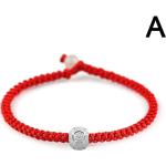 Bracelets porte-bonheurs rouges à perles look fashion 