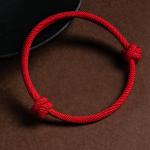 Bracelets porte-bonheurs de mariage rouges look asiatique 