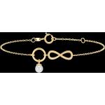 Bracelets de perles Edenly Abondance jaunes en or jaune à perles 9 carats pour femme en promo 
