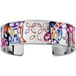 Bracelets 1001 Bijoux gris acier en acier à motif fleurs en acier look fashion pour femme 
