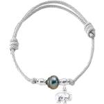Bracelets de perles argentés en argent à perles à motif éléphants made in France look fashion pour femme 